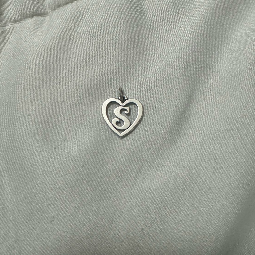James Avery “S” Initial Heart Script Charm